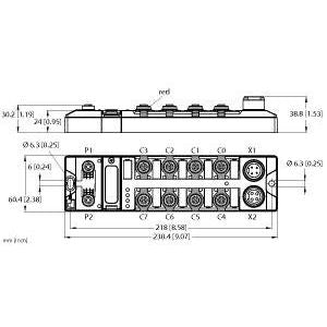 Turck - Feldbus, Dez. Peripherie - Funktions-/Technologie-Modul Blockmodul TBIP-L4-4FDI-4FDX