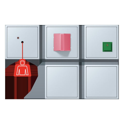 Jung - Behindertenelement für Installationsschalterprogramme Notrufset mit USV NRS LC 0834-2 209