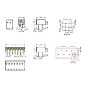 WAGO - Leiterplattenklemme 744-308 1,5mm² − 300 Stück