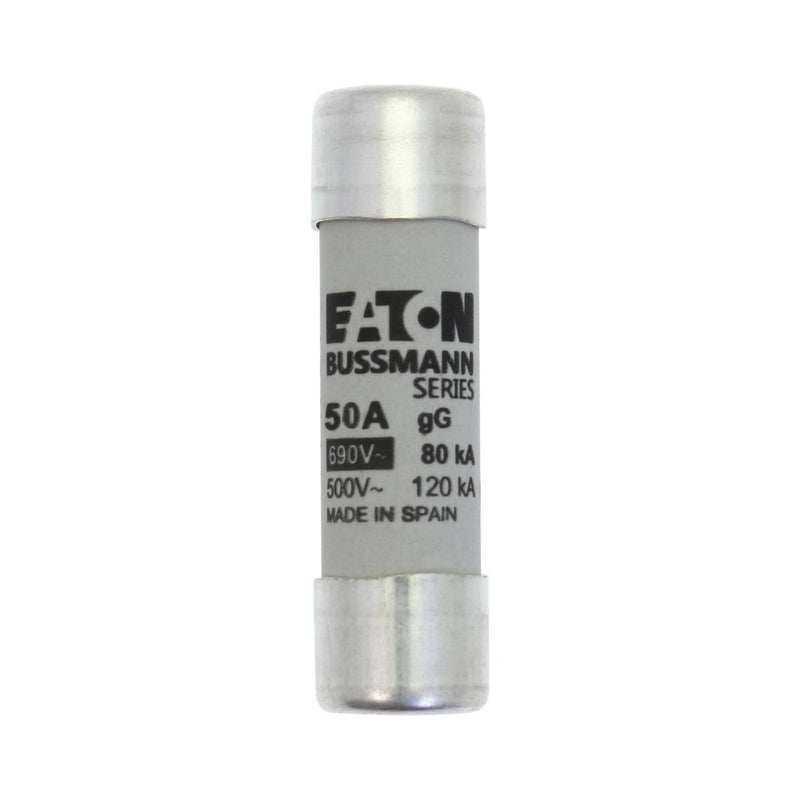 Eaton - Zylindrische Sicherung Sicherungseinsatz Nieders. CYL GG 14,#C14G50S 50A AC 400V 120kA − 10 Stück