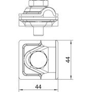 OBO Bettermann - Verbinder für Blitzschutz Schnellverbinder Vario 249 8-10 ZV − 10 Stück