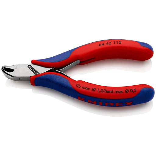 Knipex - Vornschneider Elektronik-Vornschneider 64 42 115 spiegelpoliert,115mm