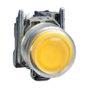 Schneider Electric - Drucktaster, Komplettgerät Leuchtdrucktaster, gelb XB4BP583BG5EX 24..120 V