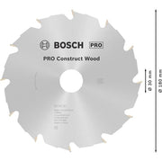 Bosch - Kreissägeblatt PRO Construct Wood 2608640632 Kreissägeblatt 180 x