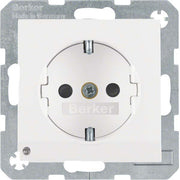 Berker - Steckdose SCHUKO-Steckdose pws/matt 41091909 LED-Orientierungsl