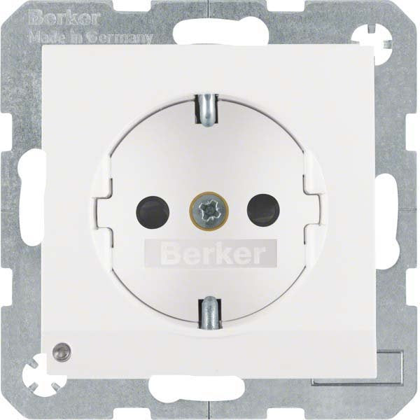 Berker - Steckdose SCHUKO-Steckdose pws/matt 41091909 LED-Orientierungsl