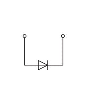 WAGO - Bauelement-Reihenklemme 2-Leiter-Klemme 281-603/281-410 m.Diode − 100 Stück