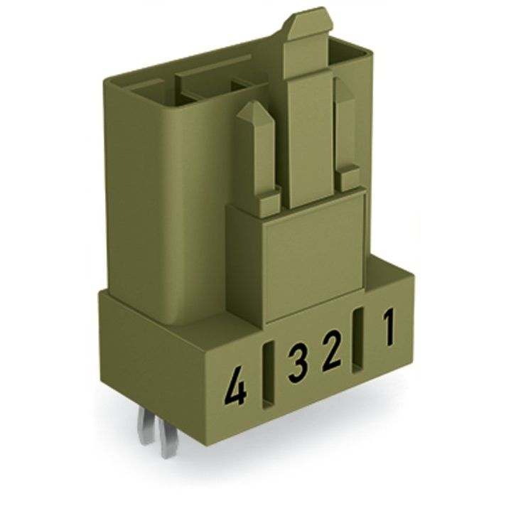 WAGO - Leiterplattensteckverbinder Stecker für Leiterplatten 890-874 4-polig,hellgrün − 50 Stück