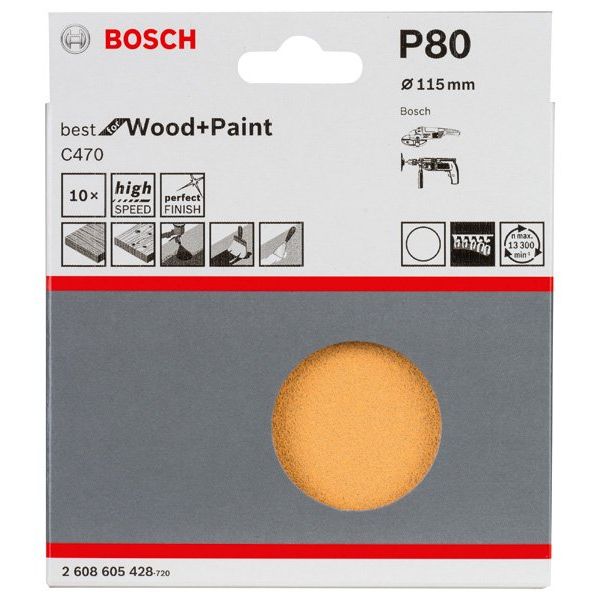 Bosch - Schleifpapier/Schleifvlies Schleifblatt-Set C470 best 2608605428 for Wood and Paint K