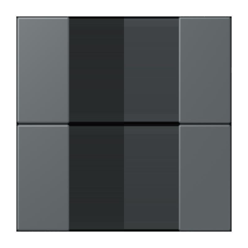 Jung - Abdeckung/Bedienelement für Installationsschalterprogramme Tastensatz 2fach LC 502 TSA 202 gris fonce 31