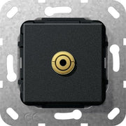 Gira - Einsatz/Abdeckung für Kommunikationstechnik Miniklinke 3,5mm sw matt 564910 Kabelpeitsche