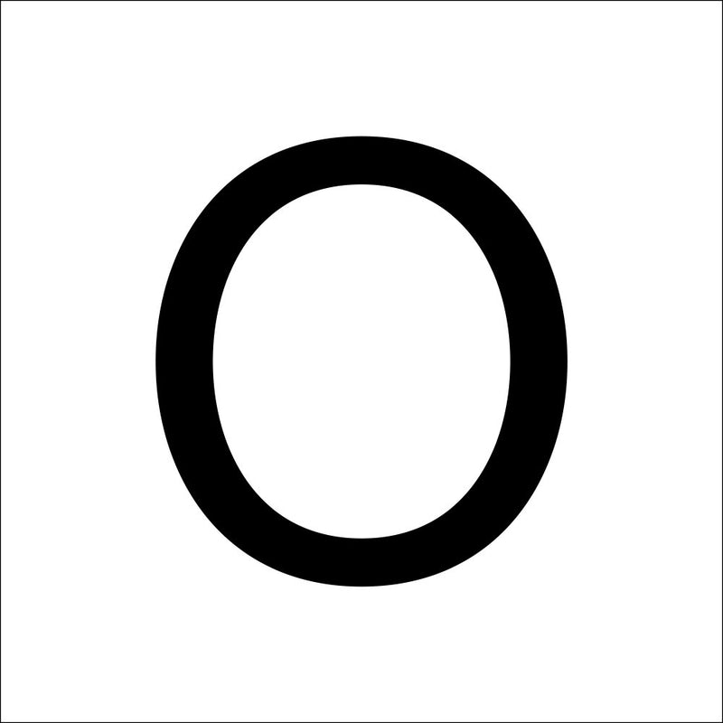 RZB - Beschriftung Buchstaben/Zahlen Buchstabe "O" 99222.013.O 100mm