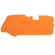 WAGO - Abschluss- und Zwischenplatte für Reihenklemme Abschlussplatte 2110-1292 1 mm, orange − 100 Stück