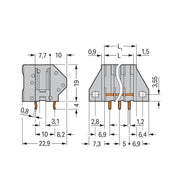 WAGO - Leiterplattenklemme 745-103 4mm² − 160 Stück