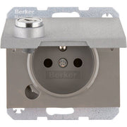Berker - Steckdose m. Erdstift 6768117003 K.1,alu,ma,la