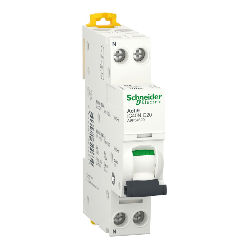 Schneider Electric - Leitungsschutzschalter Leistungsschutzschalter A9P54620 Acti0 iC40N 20A