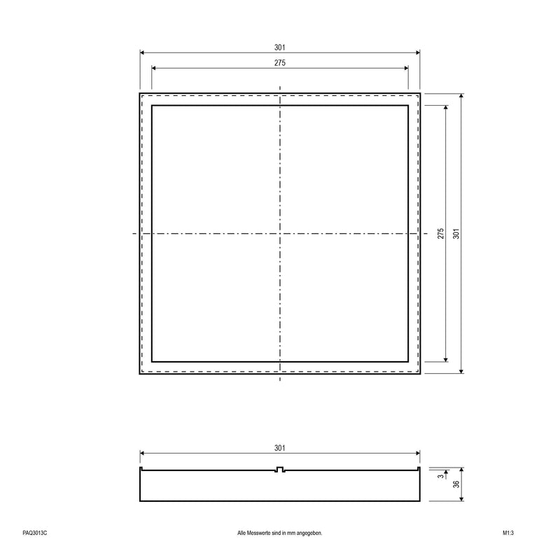 EVN Lichttechnik - Mechanisches Zubehör/Ersatzteile für Leuchten Gehäusering PAQ3013C