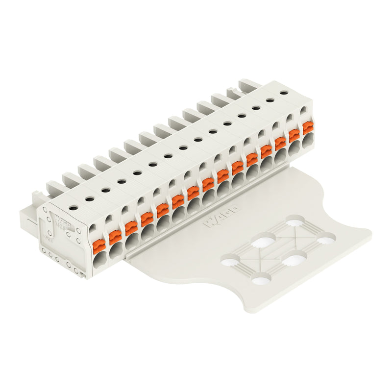 WAGO - Kabelsteckverbinder für Leiterplattensteckverbinder 1-Leiter-Federleiste 2721-115/026-000/136 Push-inCAGECLAMP,lgr − 100 Stück