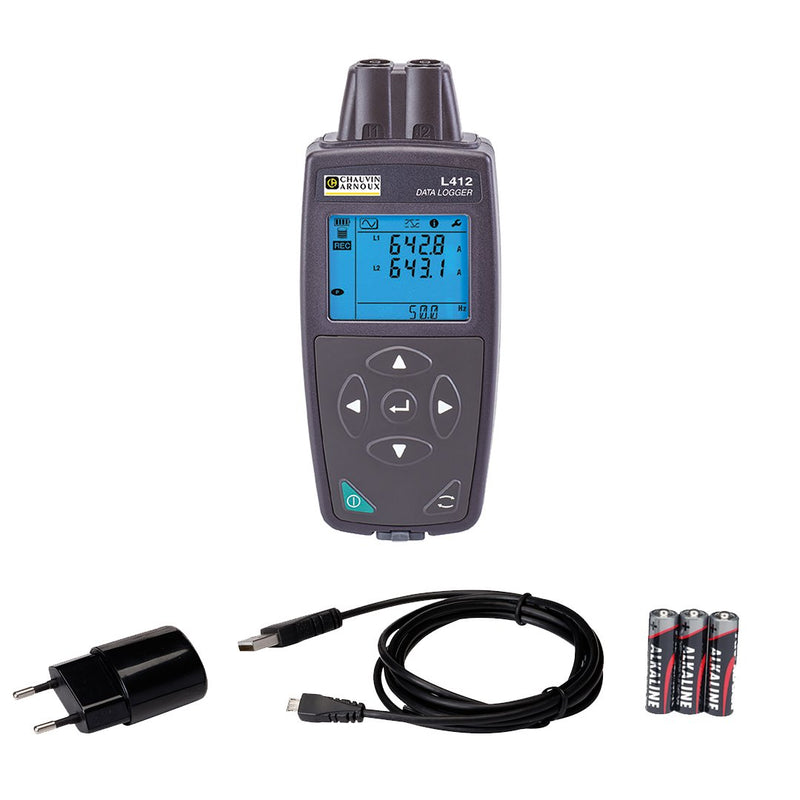Chauvin Arnoux - Netz- und Leistungsanalysator L412 Stromdatenlogger P01157181 2 Kanäle
