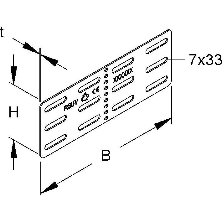 Niedax - Verbinder für Kabeltragsystem Universalverbinder RSUV 85-1.5/200 S 73x200mm