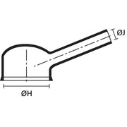 HellermannTyton - Aufteilkappe Warmschrumpfformteil 1136-1-G PO-X BK 3:1, schwarz