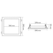 Nobile - Decken-/Wandleuchte LED-Panel Flat 1574071112 830, 350mA, titan