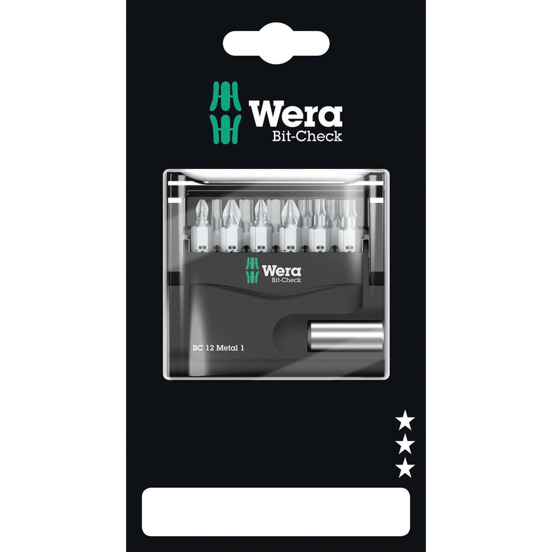 Wera - Bit-Set Bit-Sortiment 05136393001 Bit-Check 12Metal1SB