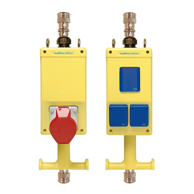 Walther Werke - CEE-Steckdosen-Kombination (IEC 60309) Hängesteckdosenkombination 6H00104LA 16A, 3xSchutzk