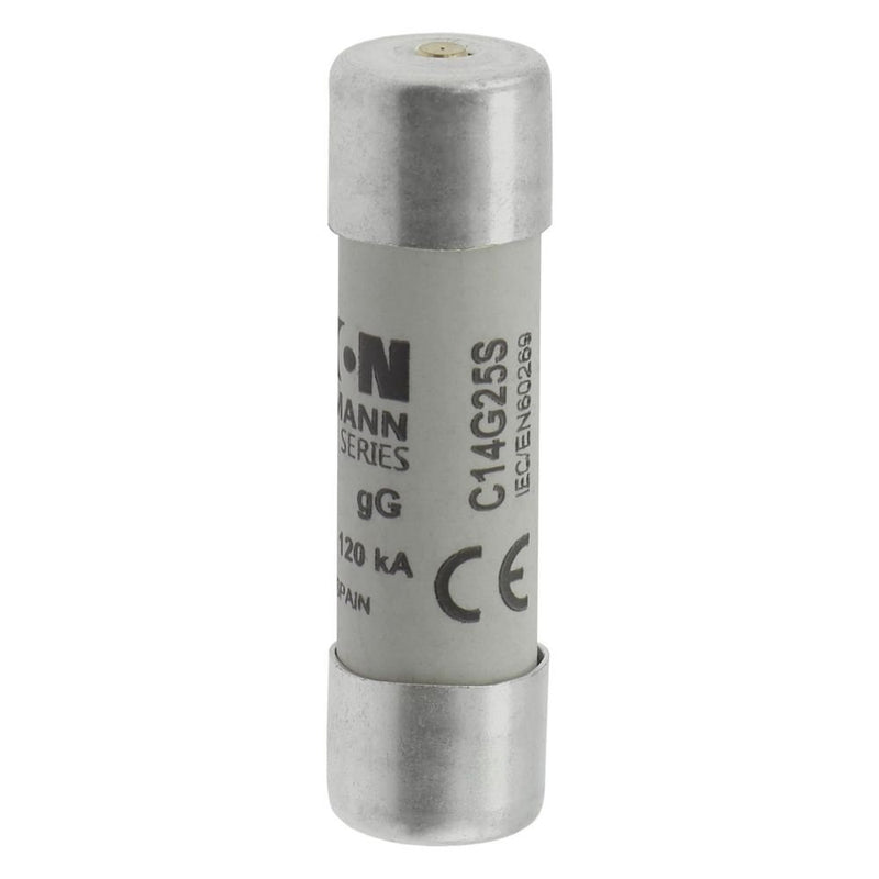 Eaton - Zylindrische Sicherung Sicherungseinsatz Nieders. CYL GG 14,#C14G25S 25A AC 500V 120kA − 10 Stück