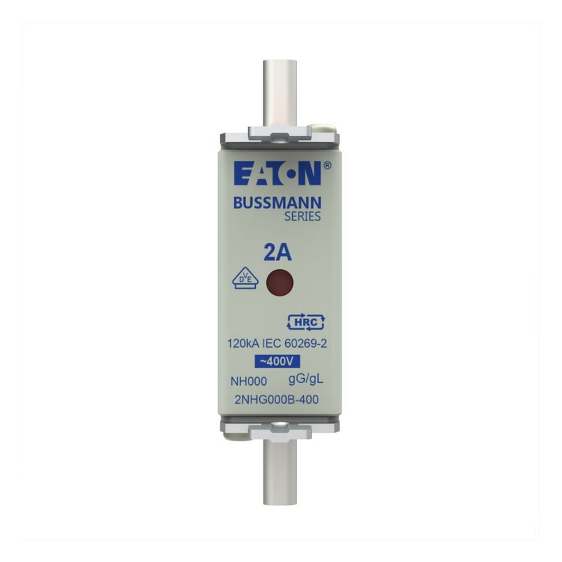 Eaton - Messersicherung Sicherungseinsatz Nieders. 2NHG000B-400 2A AC 400V 120kA − 3 Stück