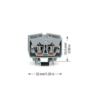 WAGO - Durchgangs-Reihenklemme Durchgangsklemme 264-721 gr 2x0,08-2,5qmm