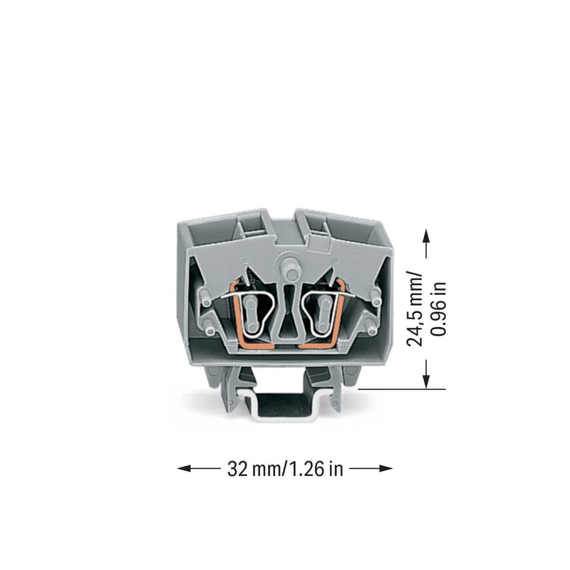 WAGO - Durchgangs-Reihenklemme Durchgangsklemme 264-721 gr 2x0,08-2,5qmm