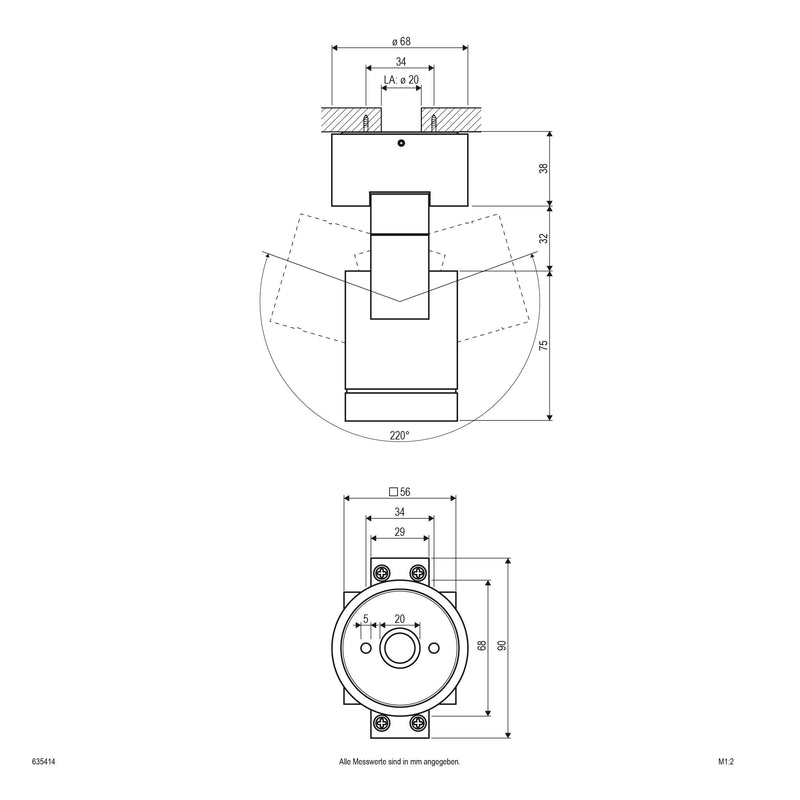 EVN Lichttechnik - Downlight/Strahler/Flutlicht HV-Strahler 635 414 Alu 35W