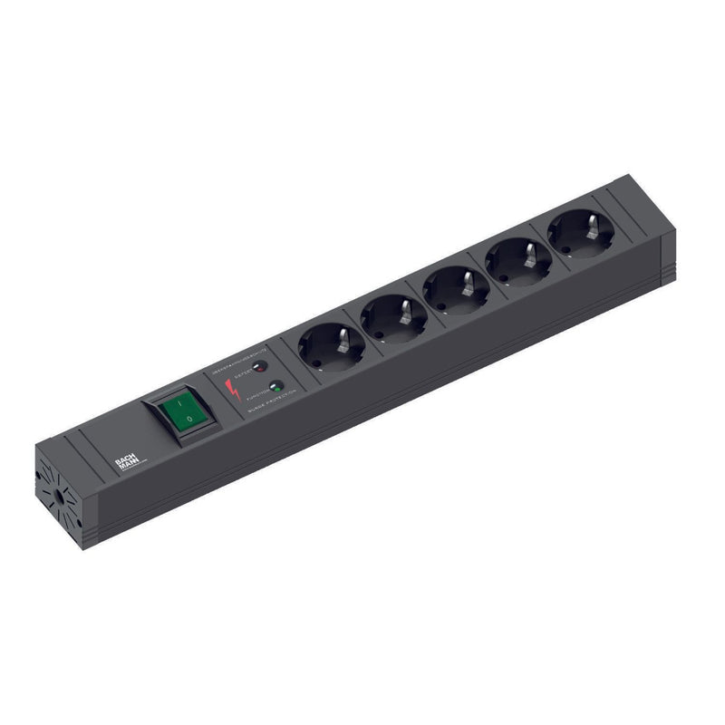 Bachmann - Mehrfachsteckdose Steckdosenleiste 5xSchutz 420.0022 Schalter Übersp. 2m