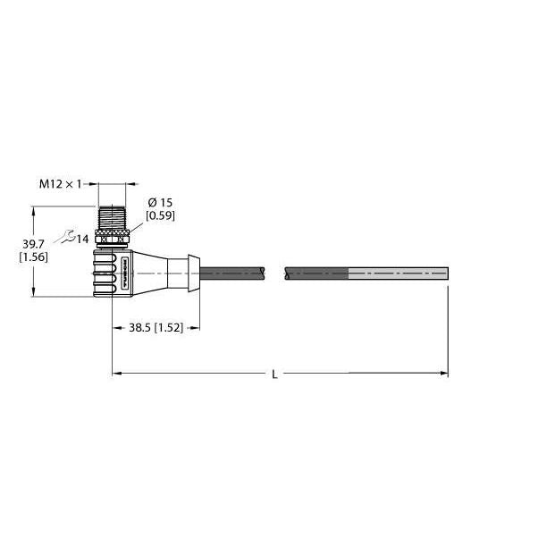 Turck - Rundsteckverbinder, feldkonfektionierbar (Industriesteckverbinder) PROFIBUS-Leitung WSSW451-10M PUR