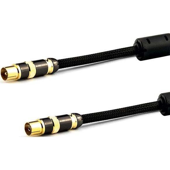 E+P Elektrik - Konfektioniertes Koaxkabel Antennenkabel 1,5m sw BA 15 >95dB