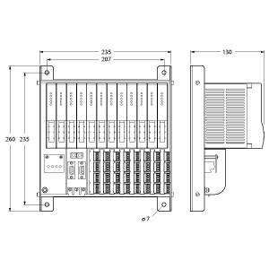 Turck - Rundsteckverbinder, feldkonfektionierbar (Industriesteckverbinder) Modulträger MT08-3G excomZone-1-Modulträ