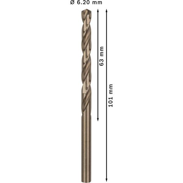 Bosch - Bohrer PRO Stainless Steel HSS-Co 2608588096 Spiralbohrer 6,2 x