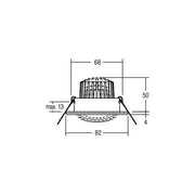 Brumberg Leuchten - Downlight/Strahler/Flutlicht LED-Einbaustrahler 350mA 38180083 3000K schwarz