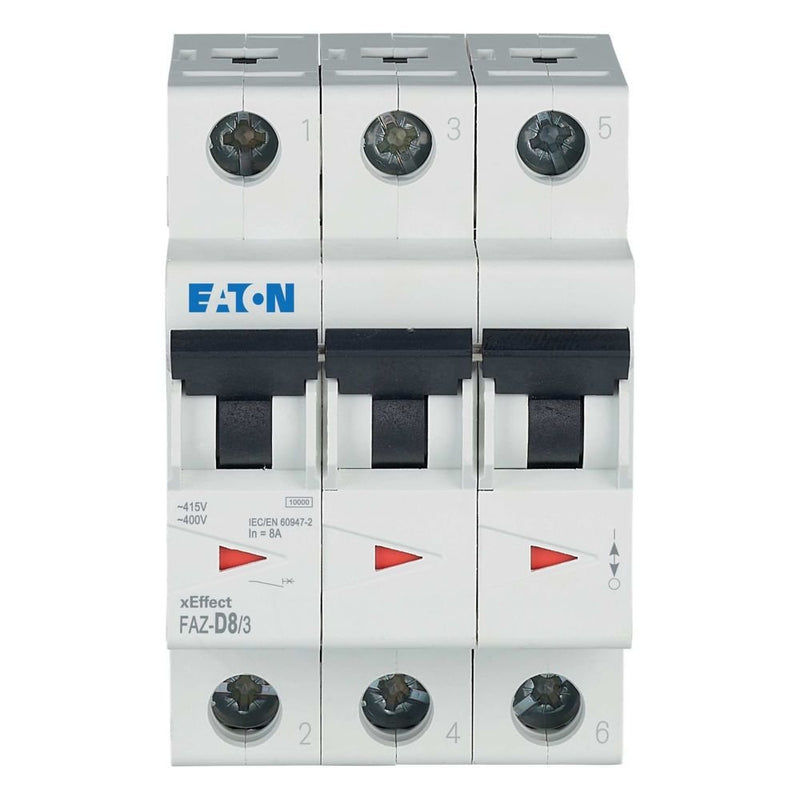 Eaton - Leitungsschutzschalter 3p. FAZ-D8/3 8A Charakt.: D