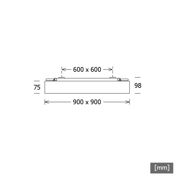 LTS Licht&Leuchten - Decken-/Wandleuchte LED-Anbauleuchte PLL 50.900.30.1/DALI 117W 3000K 8385lm