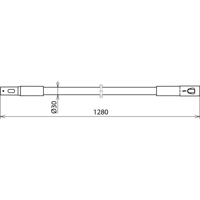 DEHN - Betätigungsstange Isolierstangenverlängerung ISV 36 STK 30 1280 mit Steckkupplung