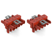 WAGO - Kompaktverteiler für steckbare Gebäudeinstallation T-Verteiler 5-polig 770-921 Kod. P,rot − 50 Stück