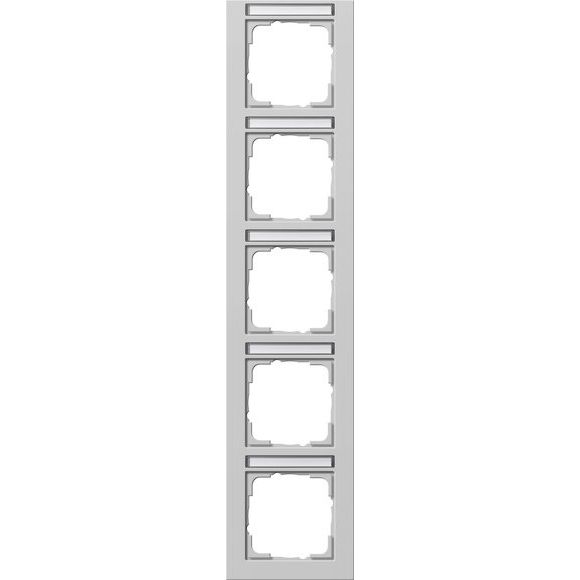 Gira - Abdeckrahmen 5-f. 111537 senkr.BSF grau