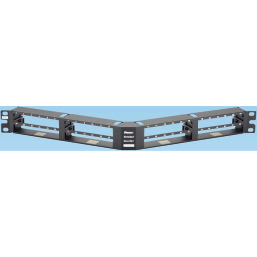 Panduit - Patchpanel Kupfer Verteilerfeld 48-Port 1HE QASP48HDBL gewinkelt