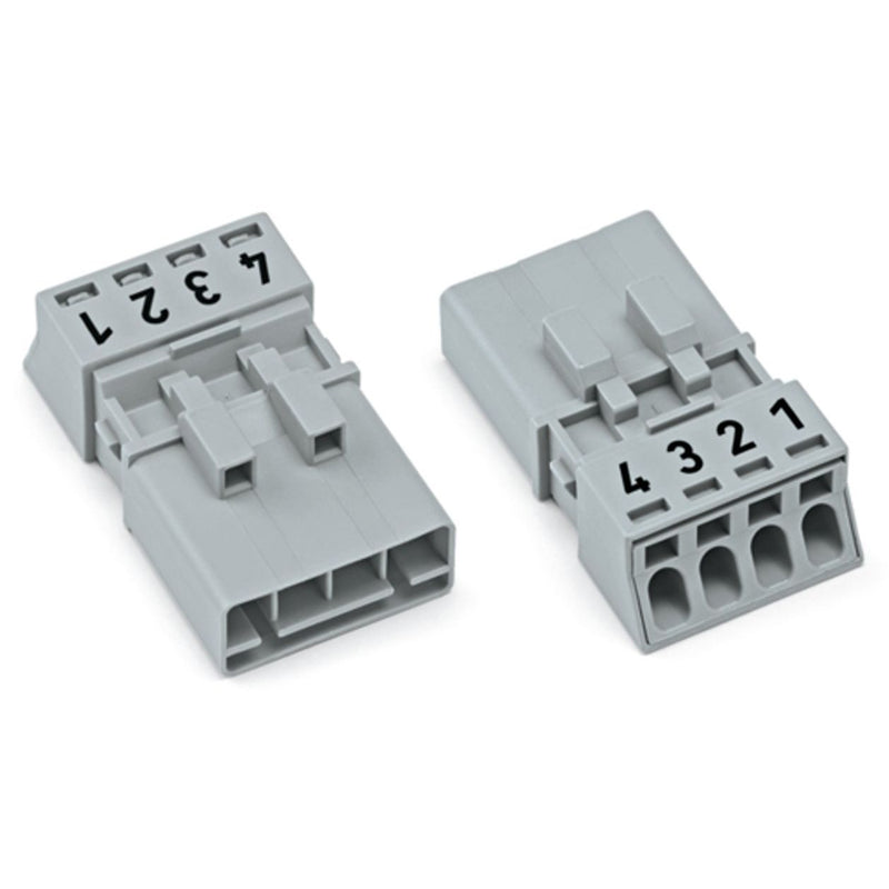 WAGO - Steckverbinder für steckbare Gebäudeinstallation Stecker 890-254 4pol.o.Zugentlast.gr − 50 Stück