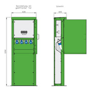 Walther Werke - Baustromverteiler Satellitensäule 84301400 4 CEE-Abgängen 16A