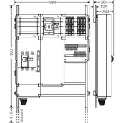 Hensel - Verteilerschrank für Energieversorgung Ladeverteiler Mi EV 11kW 6001 f.6 Ladep. a 11kW