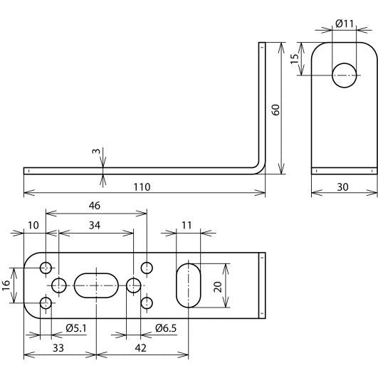 DEHN - Zubehör/Ersatzteile für Erdung und Blitzschutz Befestigungswinkel BW90B11B5.16.511V2A 90 Grad NIRO