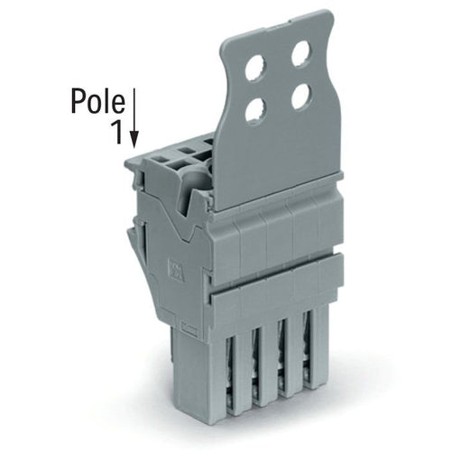 WAGO - Ein- und mehrpolige Klemmenleiste 1-Leiter-Federleiste 2022-101/132-016 CAGECLAMP 4mm²,gn-ge − 200 Stück